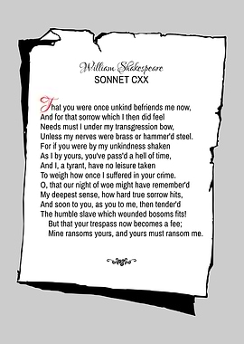 Shakespeare Sonnet 120