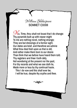 Shakespeare Sonnet 123