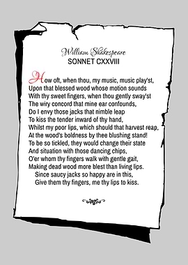 Shakespeare Sonnet 128