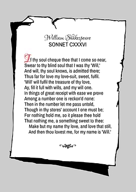 Shakespeare Sonnet 136