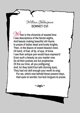 Shakespeare Sonnet 106