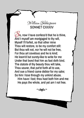 Shakespeare Sonnet 134