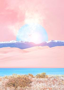 Surreal landscape collage