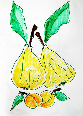 Pears and apricots