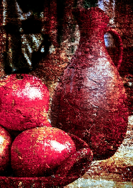A Pitcher And Pomegranates
