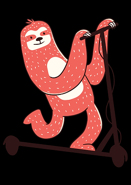 Sloth with Scooter