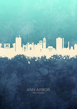 Ann Arbor Michigan Skyline