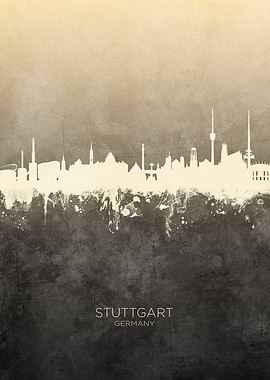 Stuttgart Germany Skyline