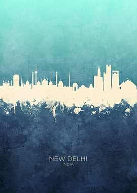 New Delhi India Skyline