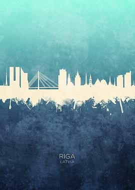 Riga Latvia Skyline