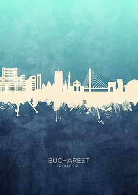 Bucharest Romania Skyline
