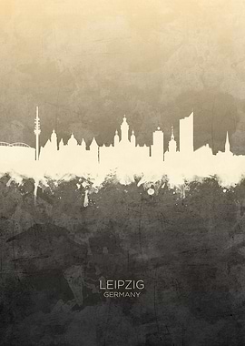 Leipzig Germany Skyline