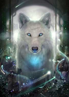 Lonewhite wolf