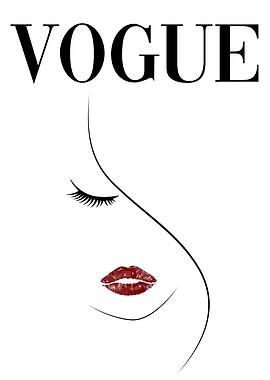 Vogue Woman Girl Face Lips