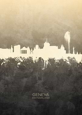 Geneva Switzerland Skyline