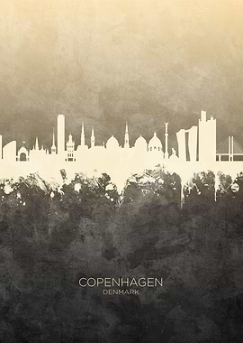 Copenhagen Denmark Skyline