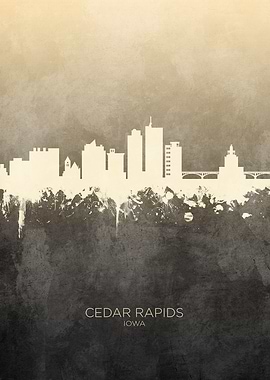 Cedar Rapids Iowa Skyline