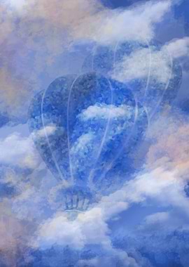 Hot Air Balloons in Clouds