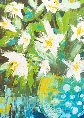 Abstract Flower Painting