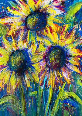 Sunflower Painting Art