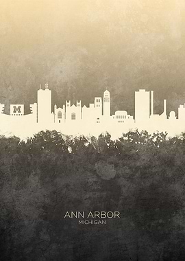 Ann Arbor Michigan Skyline