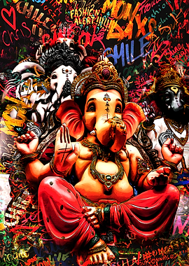 Lord Ganesh Neo Pop Art 3