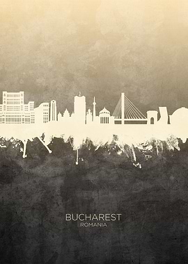 Bucharest Romania Skyline