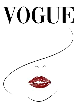 Vogue Woman Girl Face Lips