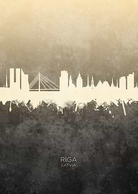 Riga Latvia Skyline