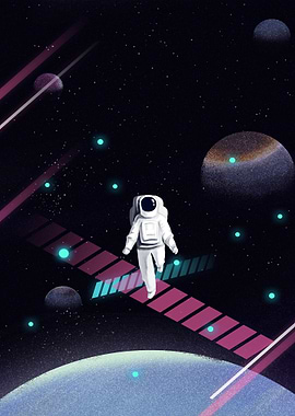 Astronaut walking in Space