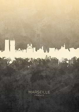 Marseille France Skyline