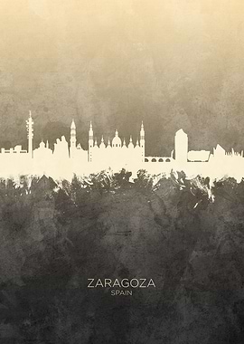 Zaragoza Spain Skyline