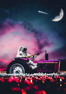 Astronaut ride tractor