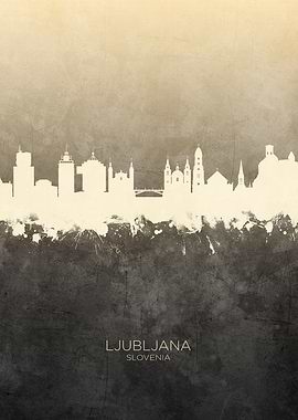 Ljubljana Slovenia Skyline