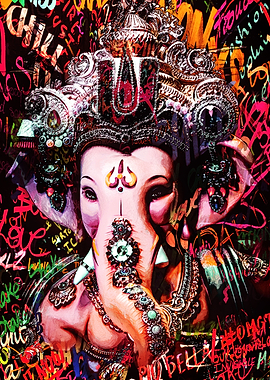 Lord Ganesh Neo Pop Art