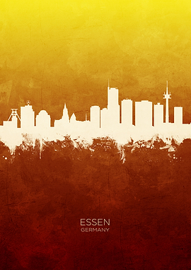 Essen Germany Skyline
