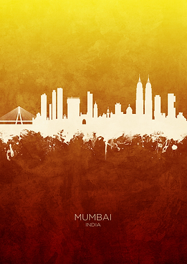 Mumbai India Skyline