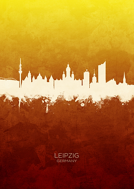 Leipzig Germany Skyline
