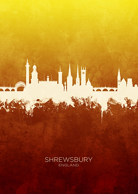 Shrewsbury England Skyline