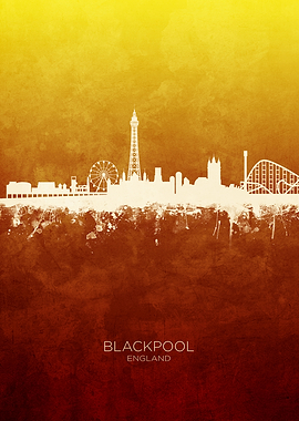Blackpool England Skyline
