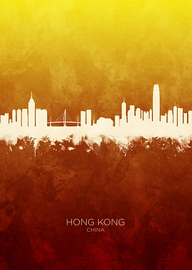 Hong Kong China Skyline