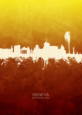 Geneva Switzerland Skyline