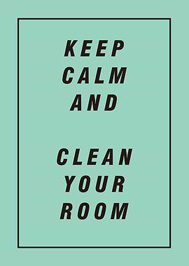 clean room text poster