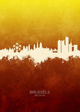 Brussels Belgium Skyline