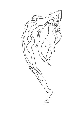 Minimalistic one line pose