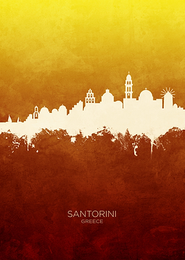 Santorini Greece Skyline