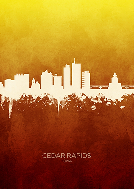 Cedar Rapids Iowa Skyline