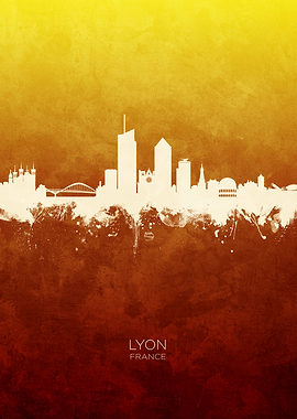 Lyon France Skyline