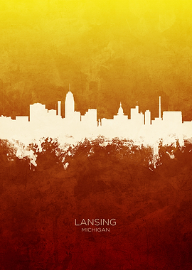 Lansing Michigan Skyline