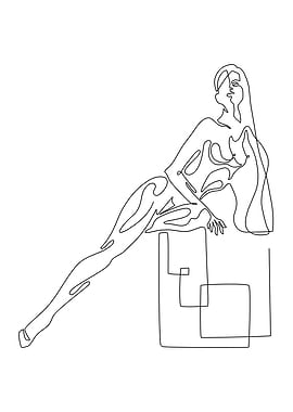 Minimalistic one line pose